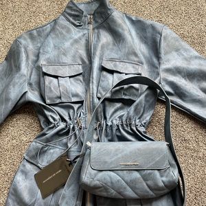 Maniere De Vior Blue Jean dress and purse